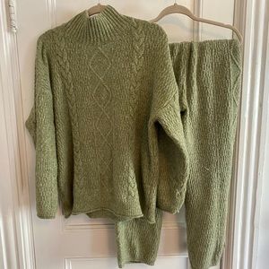 Green Knit Two Piece